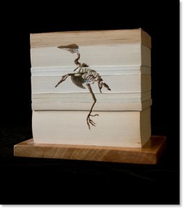 Karen, 2012 Hand-cut books and hardwood base