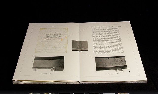 Rutherford Witthus 28 Fort Square: What Charles Olson wrote on the window casings of his apartment in Gloucester, Massachusetts Artist book Edition of 11 42 x 28 x 2.5 cm 2014