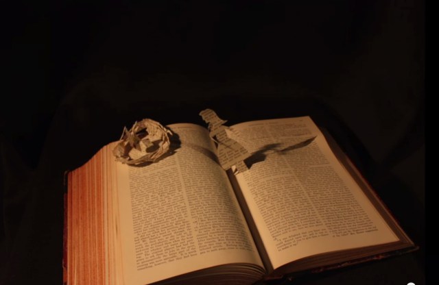 Danielle Lathrop, Book Art, 2013 The White Rabbit and Alice sequence