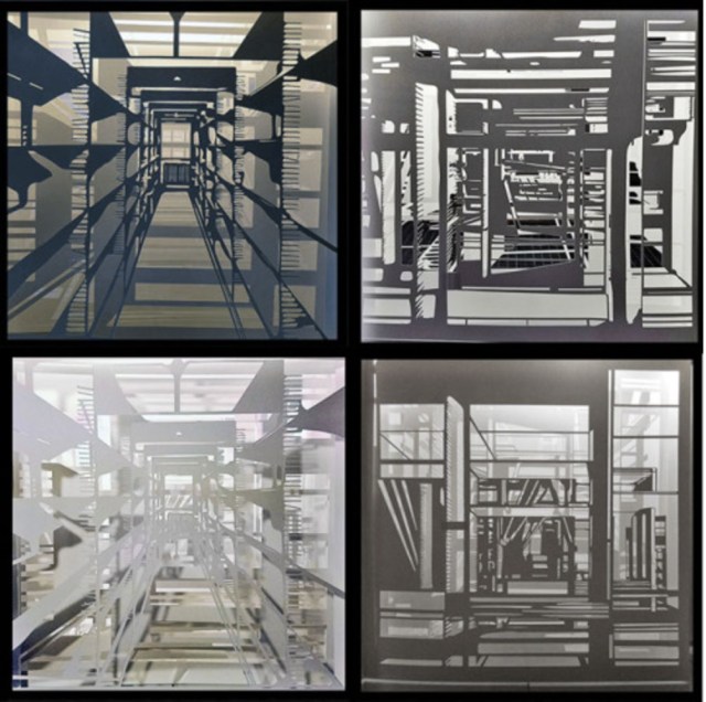 © Colette Fu Different views of a proposed tunnel book, with different lighting and layers. 