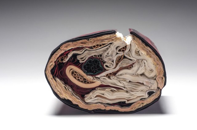 The First Cut 2015 Transformed Harvard Loeb Library Translation of Ovid's Metamorphoses H7.75" x W5.5" x D6.5" Photo: Paul Kodama In Private Collection, NL