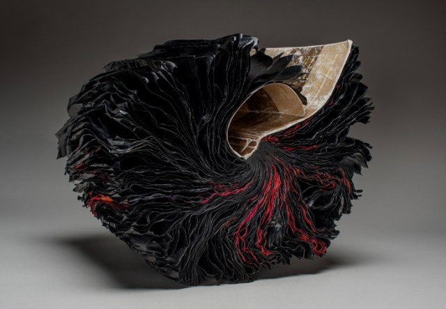 Nous 2014 (There's no why Here) Manipulated Philosophy Book, Ink, Graphite Reason & Responsibility: Readings in Some Basic Problems of Philosophy, Fourteenth Edition. Feinberg & Shafer-Landau H13.5" x W12" x D9" H34.5 x W30.5 x D23cm Photo Paul Kodama