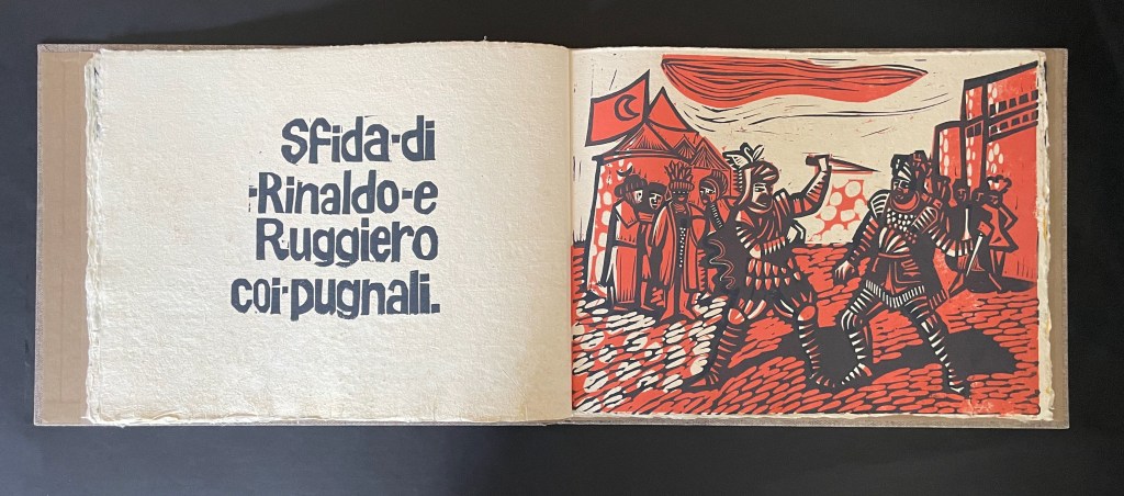 Illustration depicting a duel between two armored knights with daggers, surrounded by spectators, set in a historic context.