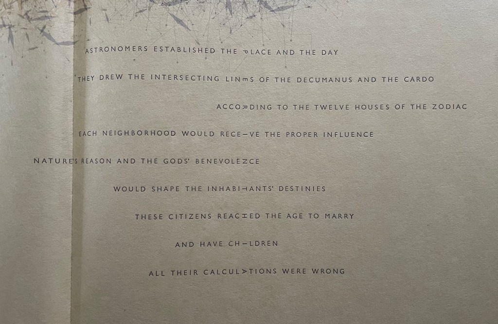 Text excerpt discussing the influence of astronomy and fate in ancient neighborhoods, mentioning the zodiac and societal roles.
